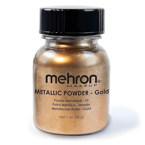 Mehron Makeup Metallic Powder (1 oz) (Gold) - Gold