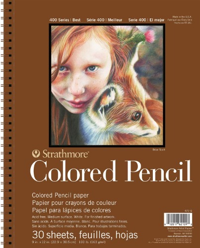 Strathmore Colored Pencil Spiral Paper Pad 9"X12"-30 Sheets -62477900 - 9"x12" 15 Sheets