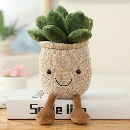 Succulent Plant Plush Stuffed Toy Decor (Individual or Set) - Neutral