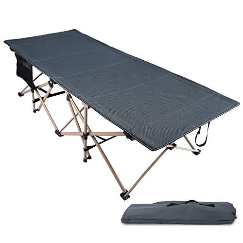 REDCAMP XXL Folding Camping Cot for Adults 500lbs, Large Heavy Duty Extra Wide Sleeping Cots Portable for Camp Office Use, Gray 79''x33.5'' - Gray Oversized