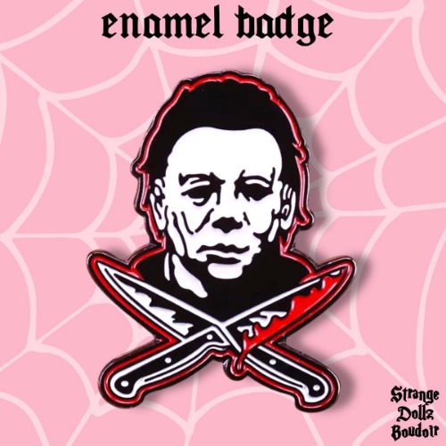 Michael Myers Halloween enamel pin badge, Halloween, Strange Dollz Boudoir