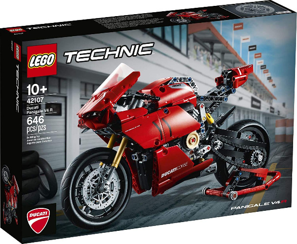 LEGO Technic Ducati Panigale V4 R 42107 Motorcycle Toy Building Kit (646 Pieces)