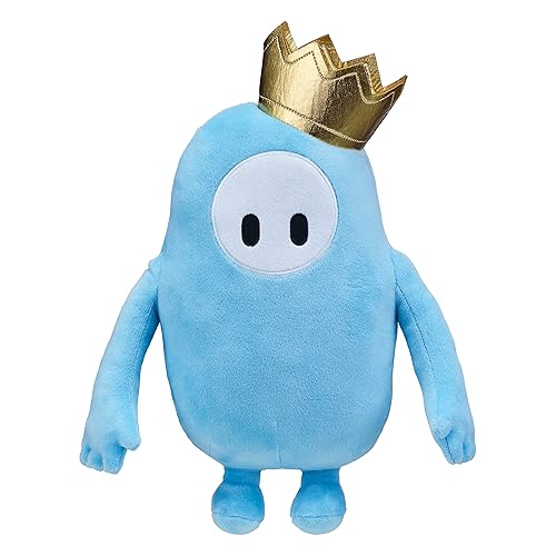 FALL GUYS Moose Toys Original Blue Bean Skin Official Collectable 12" Super Soft Cuddly Deluxe Plush Toys from The Ultimate Knockout Video Game 3 Characters to Collect Series 1,62550 - CORAL BLUE