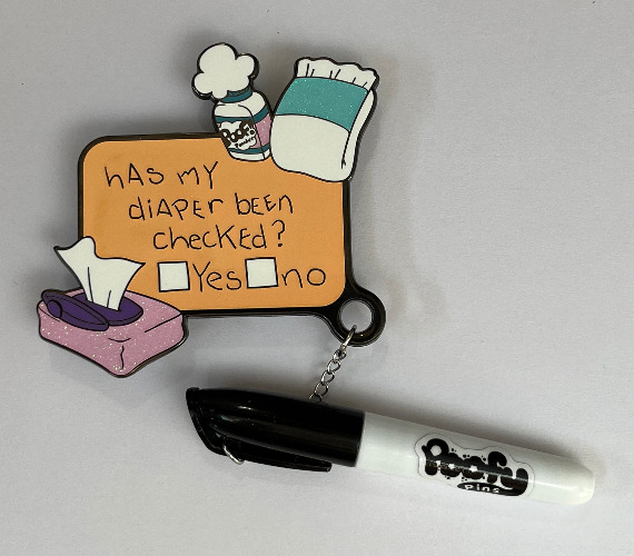 Diaper Check | 9 Pen Color Options | Light Blue