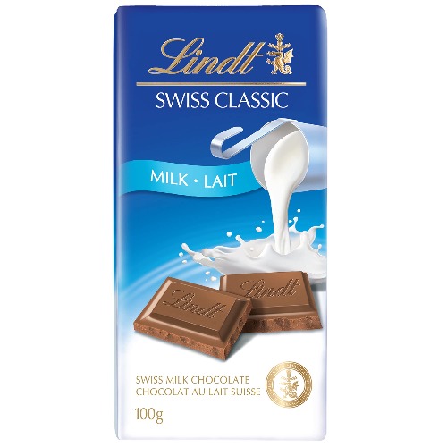 Lindt Swiss Classic Milk Chocolate Bar, 100g (Pack of 1)