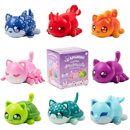 Aphmau Mystery MeeMeows 6121 Figurines Surprises Les Styles Peuvent Varier, Mauve - 8 Piece Assortment