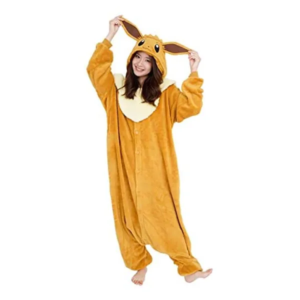 
                            SAZAC Kigurumi - Pokemon - Eevee - Onesie Jumpsuit Halloween Costume
                        