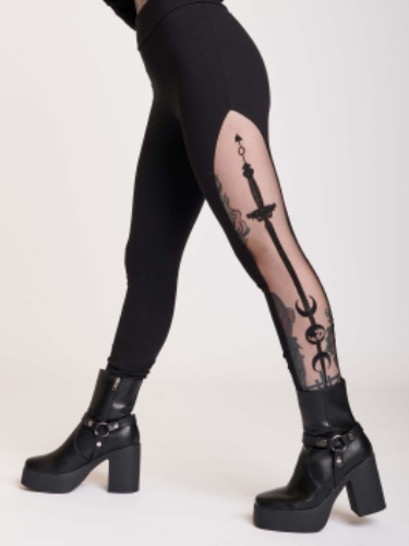 Embroidered Sword Legging | SM / Sword