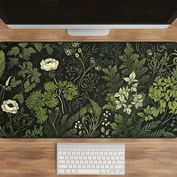 Botanical Art Nouveau Desk Mat