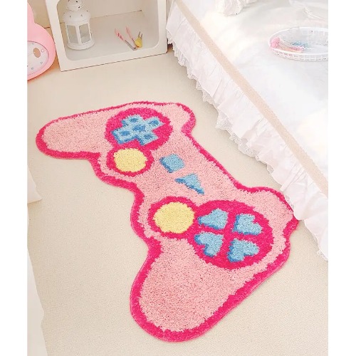 eGirl Gaming Area Rug with Gameboy Design in Pastel Colors - Controller