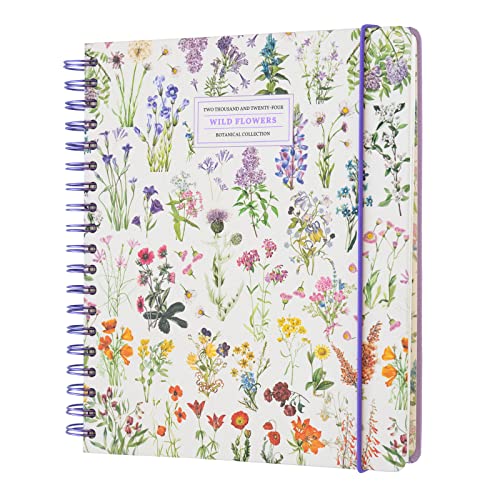 Kokonote Wild Flowers Planner 2023-2024 Weekly Planner | 8.3" x 9.8" | August 2023 - December 2024 | Daily Weekly And Monthly Planner 2024 | Hardcover Agenda With Planner Stickers | Mid Year Diary 2023-2024 - Wild Flowers