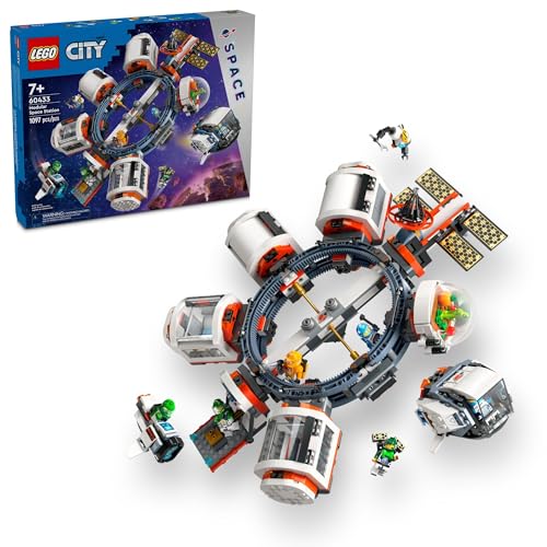 LEGO City Modular Space Station STEM Toy, Modular Exploration Science Toy with 6 Astronaut Minifigures, Gifts for Boys, Girls, and Kids Ages 7 and Up, Building Toy for Kids, 60433