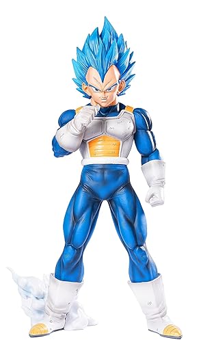 LESESOBE Vegeta Figure Statues Figurine DBZ Super Saiyan Blue Collection Birthday Gifts PVC 11 Inch - Vegeta Blue