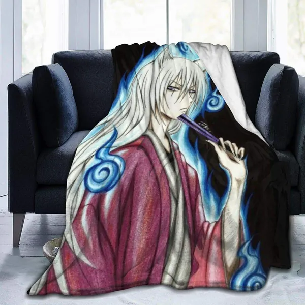 Ultra Soft Flannel Fleece Throw Blanket For Kids Boys Adults,Kamisama Kiss Character Tomoe Anime Lightweight Warm Winter Anti-Static Blankets For Bed Couch Sofa Living Room Bedroom - 