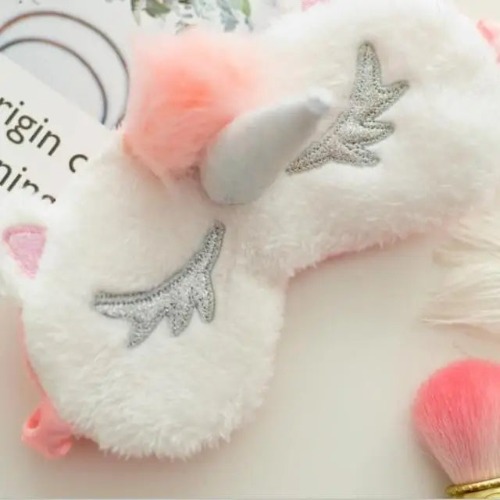 Kawaii Unicorn Sleep Mask for Cozy, Peaceful Rest - Silver