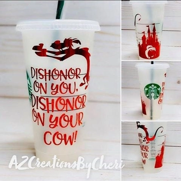 Mulan Themed Venti Reusable Cold Cup