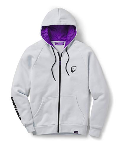 Twitch Graphic Zip Up Hoodie - Large - Ice