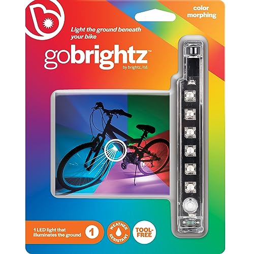 Brightz GoBrightz LED Bike Frame Light - LED Bike Frame Light for Night Riding - 4 Modes for Flashing or Constant Glow Light - Fun Safety Light Bike Accessories for Kids, Boys, Girls, Teens & Adults - Color Morphing