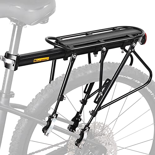 HONGYEA Bike Cargo Rack 220 Lbs Load Bike Rack Full Quick Release Universal Adjustable, Aluminum Alloy Waterproof Bike Luggage Rear Rack, Bicycle Rear Rack for MTB, Ebikes, Road Bike