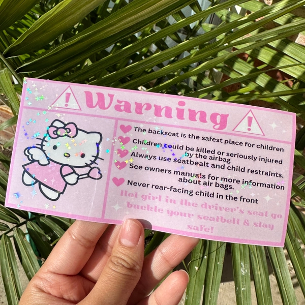 Hot girls can't drive car sticker cat kitty HK bunny cute funny kawaii