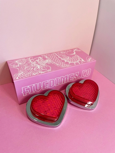 Heart Shaped Side Marker/Indicator for Cars - Pink