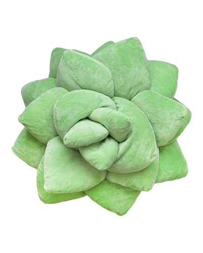 Big Pop Succulent Leaf Throw Pillow, Decorative, Bed, Flower, Decorative, Cute Pillow Great for Plant Lovers, Green Thumb Friends and Family, Accent + Decor Pillow (Sage Green) - Big Pop (20 Inches) - Big Pop Succulent Sage Green
