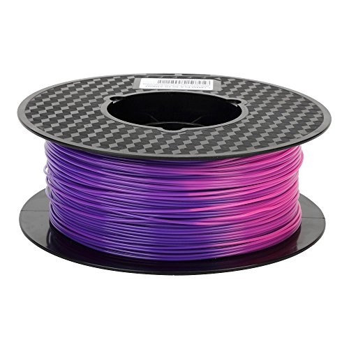 CC3D Color Change PLA Filament Purple Blue to Pink PLA Filament 1.75 mm 1KG 3D Printer Filament 2.2LBS Spool Heat Temp Color Changing Filament with Temperature PLA - Purple Blue to Pink