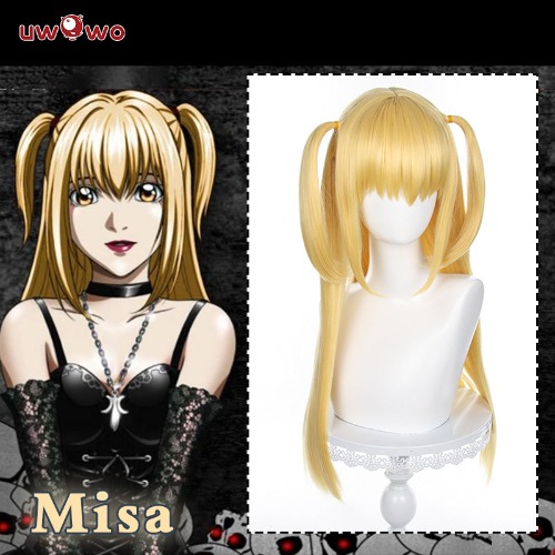 Anime Death Note Cosplay Wig Misa Cosplay Wig Yellow Long Hair