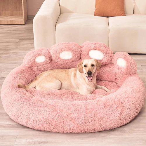 Pet Paw Sofa Bed - Pink / XL 90cm