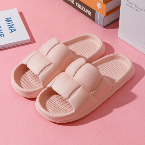 Cozy Bathroom Home Slippers - Pink / Large