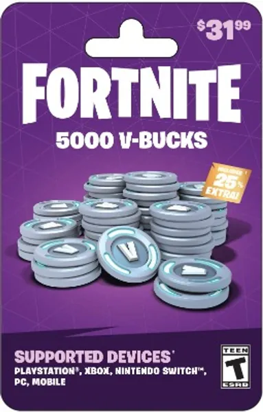 Fortnite V-Bucks (redeem at Fortnite.com/vbuckscard)