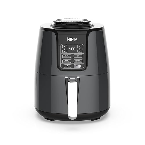 Ninja AF100C Air Fryer, 4-Qt Capacity, Non-Stick, Air Fry, Roast, Reheat, Dehydrate, Charcoal Grey (Canadian Version) - Charcoal Grey - 4 Quart