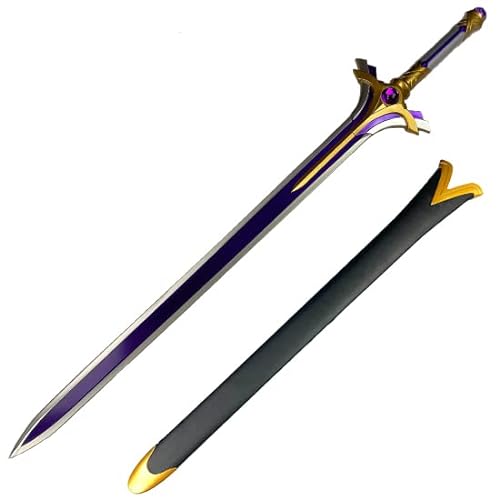 42” SAO Anime Sword Art Online Dark Repulsor, Elucidator, Lambent Light Asuna Kirito Kirigaya Swords Handmade Katana Samurai Sword Carbon Steel Full Tang - Purple