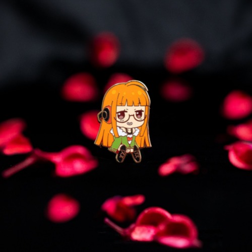 P5 Futaba "The Oracle" Enamel Pin - Simple Rubber Back / [A Grade]