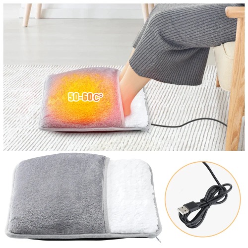 Soft Plush Winter Multi-Use Foot Warmer - Dark Grey