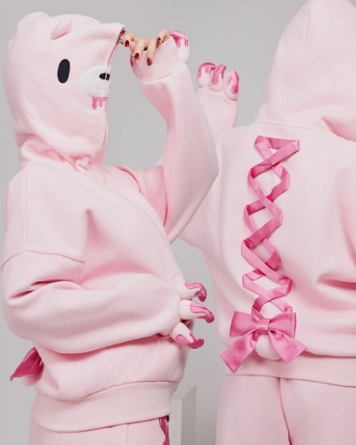Pre-Order Pastel Winter Hoodie [MOEFLAVOR x WWWAV x Gloomy Bear] | Pink / 3rd Batch Pre-Order XL