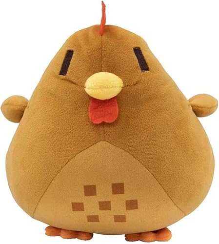 Stardew Plush Toy Valley Doll Figure Apple Junimo Plush Plants Stuffed Animal Green Soft Plush Pillow, Best Gift for Your Family 10" (Brown Chicken)