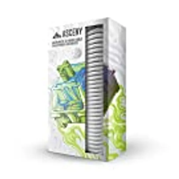 Asceny Coiled & Double-Sleeved Mechanical Keyboard Cable, for Type-C Mechanical Keyboards (White)