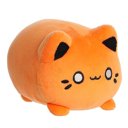Aurora® Enchanting Tasty Peach® Kinetic Orange Meowchi Stuffed Animal - Bright & Colorful Design - Showpiece Plush - 7 Inches