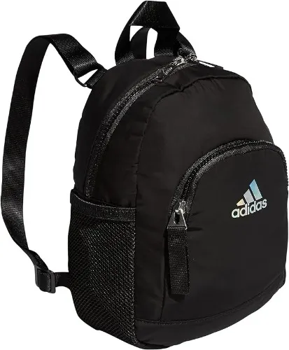 adidas Linear Mini Backpack Small Travel Bag, One Size - Black 10.5 inch x8.5 inch x4.25 inch