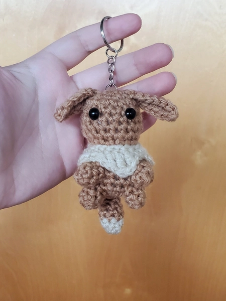 Crochet Eevee Keychain Eeveelution Amigurumi Pokemon Plushie Gift