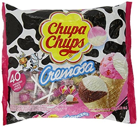 Chupa Chups Pops Cremosa Ice Cream Flavor 40 Count