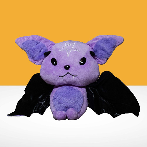 Raven - Halloween Gothic Plush Bat Man Doll (Purple) - 30cm