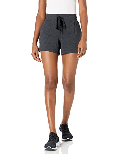 Amazon Essentials Womens Brushed Tech Stretch Short - XX-Large - black space dye