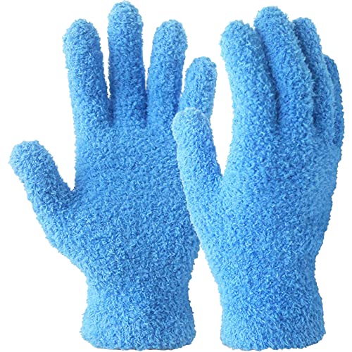 EvridWear Microfiber Auto Dusting Cleaning Gloves for Cars and Trucks, Dust Cleaning Gloves for House Cleaning, Perfect to Clean Mirrors, Lamps and Blinds (S/M) - S/M (Pack of 1)
