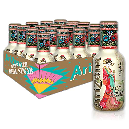 AriZona Low Calorie Diet Green Tea, 16.9 Fl Oz (Pack of 20) - Diet Green Tea - 16.9 Fl Oz (Pack of 20)
