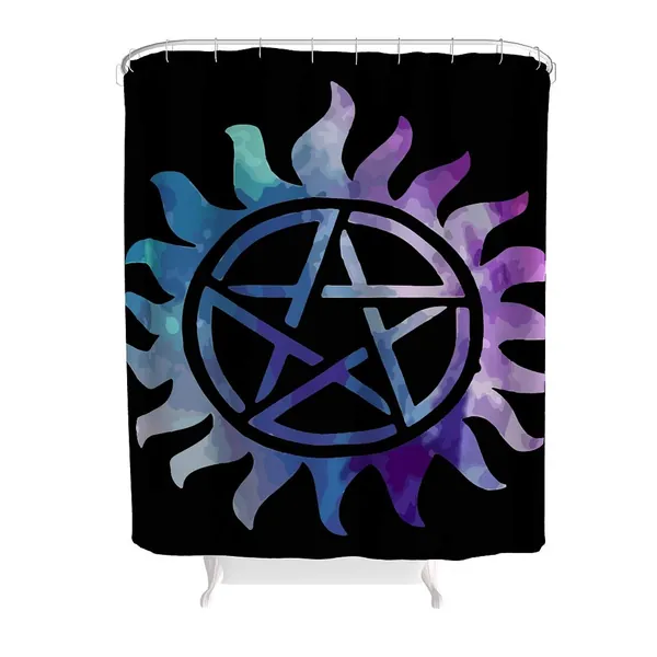 dcdbubud Super-Natural Multi-Colored Bathroom Curtain with ABS Hooks - Style Machine Washable Shower Curtain for Hotel Bathroom White 59x72inch