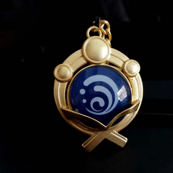 Inazuma Vision Keychain Raiden Shogun Genshin Impact Gifts - Hydro