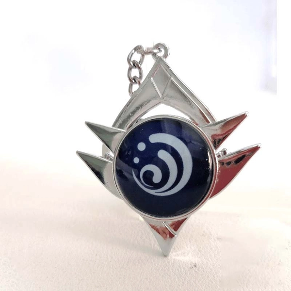 Snezhnaya Vision Keychain Genshin Impact Element Vision Key Rings - Hydro
