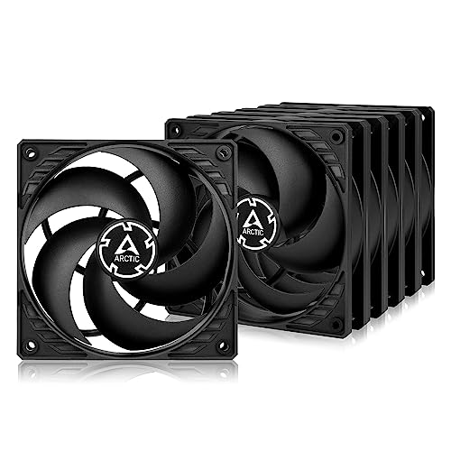 ARCTIC P12 PWM PST (5 Pack) - 120 mm Case Fan, PWM Sharing Technology (PST), Pressure-optimised, Quiet Motor, Computer, 200-1800 RPM - Black - P12 PWM PST, 5 Pack (black) - black
